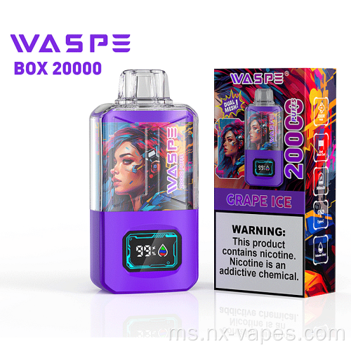Borong Waspe 20000 Puffs Skrin LED Vape